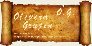 Olivera Grujin vizit kartica